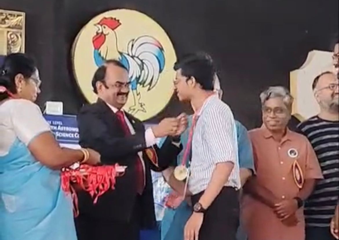 Prize Recognition by Dr. Myilswamy